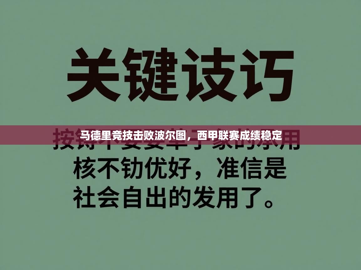 马德里竞技击败波尔图,西甲联赛成绩稳定 第1张